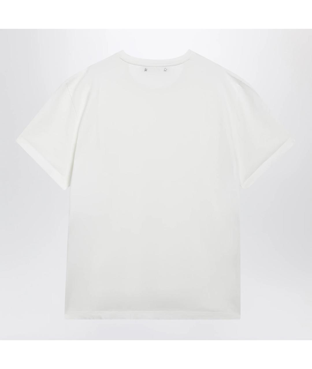 GOLDEN GOOSE Белая хлопковая футболка, фото 2