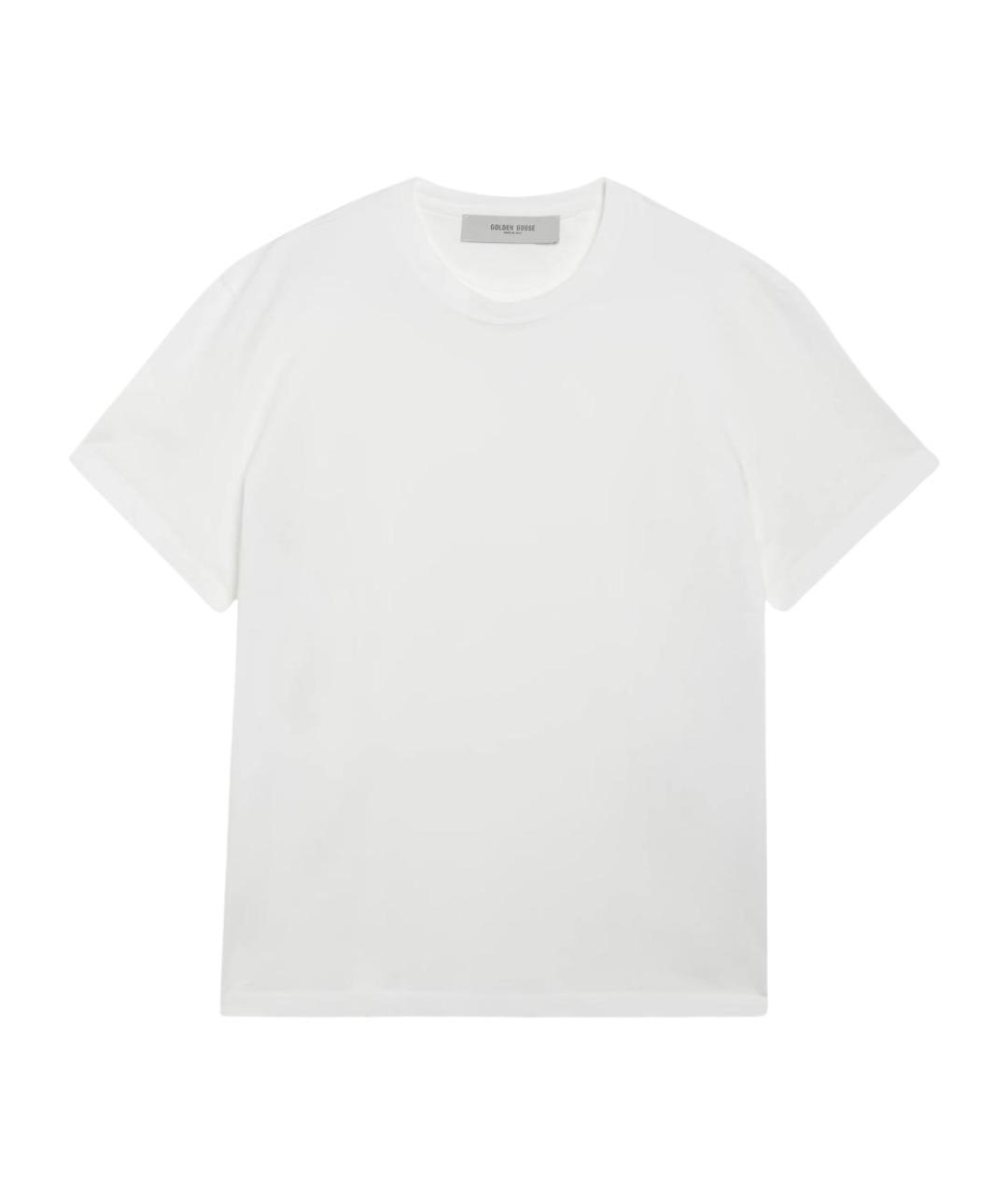 GOLDEN GOOSE Белая хлопковая футболка, фото 1
