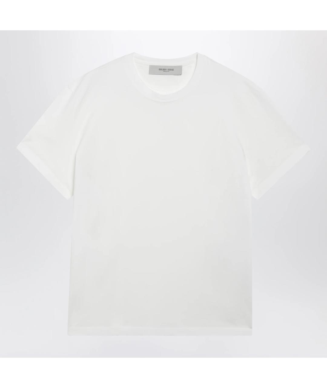 GOLDEN GOOSE Белая хлопковая футболка, фото 3