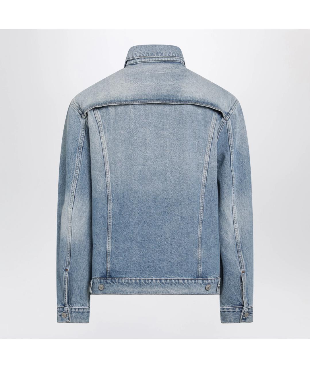 MM6 MAISON MARGIELA Голубая хлопковая куртка, фото 2