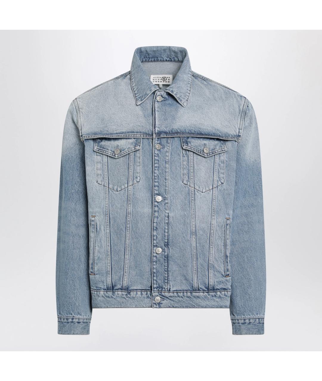 MM6 MAISON MARGIELA Голубая хлопковая куртка, фото 3
