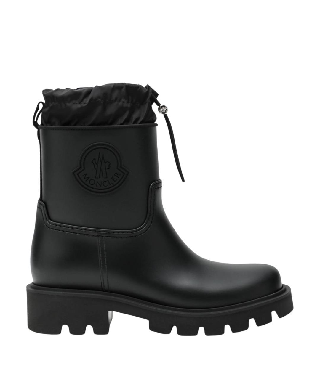 MONCLER Черные резиновые сапоги, фото 1