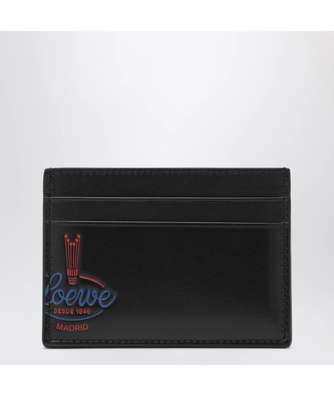 LOEWE Черный кожаный кардхолдер, фото 3