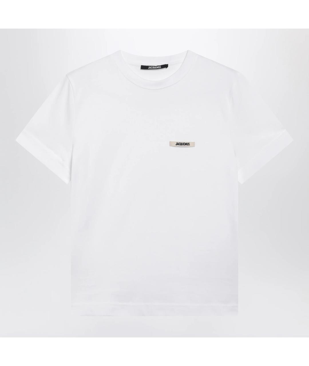 JACQUEMUS Белая хлопковая футболка, фото 3