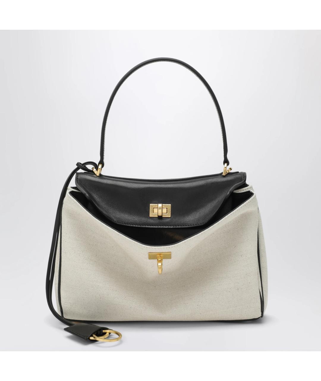 BALENCIAGA Бежевая тканевая сумка тоут, фото 3