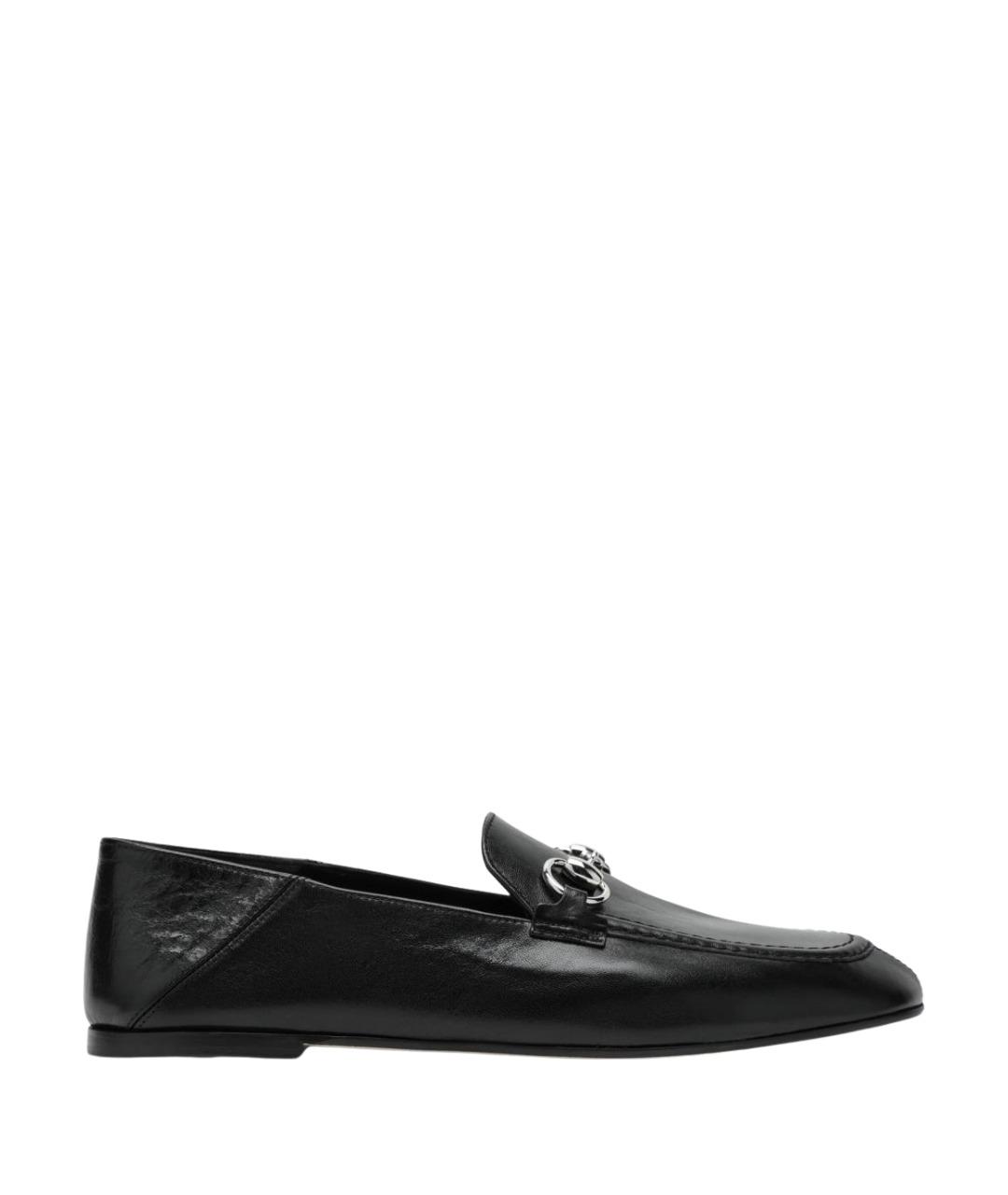 GUCCI Черные кожаные лоферы, фото 1