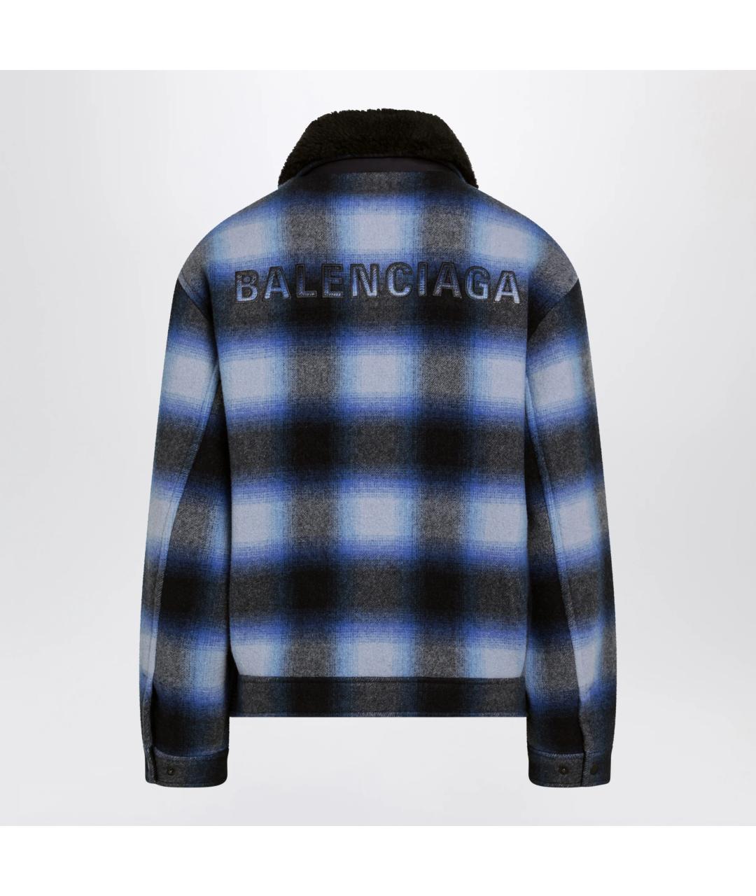 BALENCIAGA Синяя шерстяная куртка, фото 2