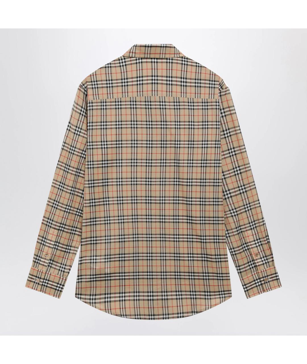 BURBERRY Бежевая хлопковая рубашка, фото 2