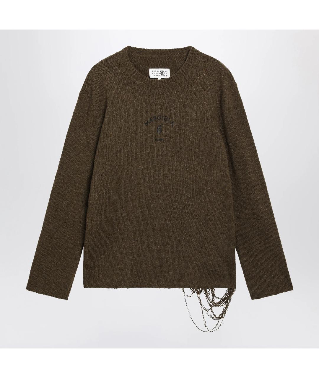 MM6 MAISON MARGIELA Зеленый шерстяной джемпер / свитер, фото 3