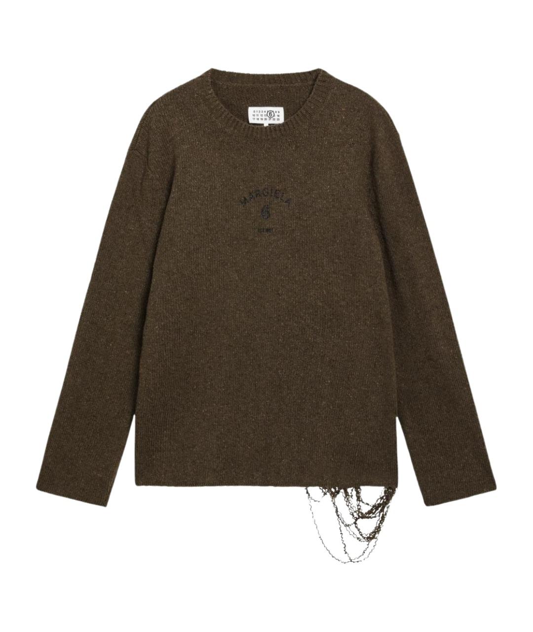 MM6 MAISON MARGIELA Зеленый шерстяной джемпер / свитер, фото 1