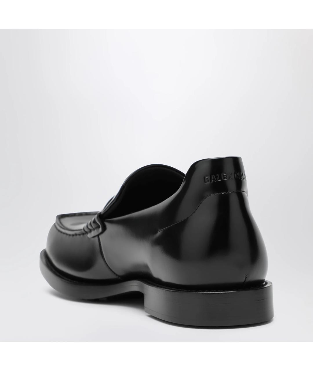 BALENCIAGA Черные кожаные лоферы, фото 2