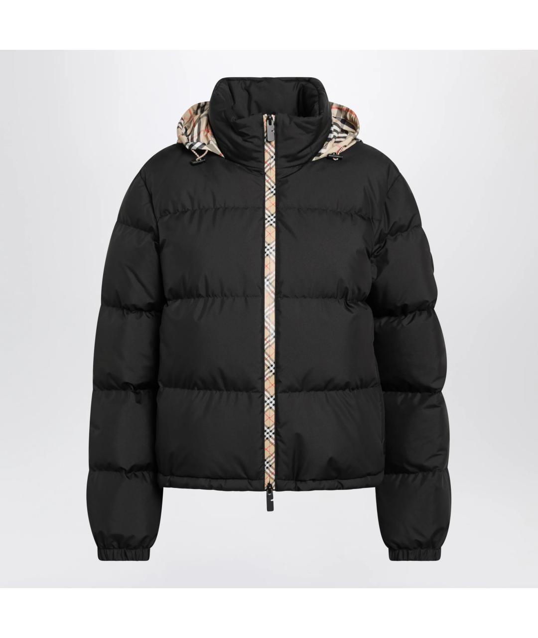 BURBERRY Черный полиэстеровый пуховик, фото 3