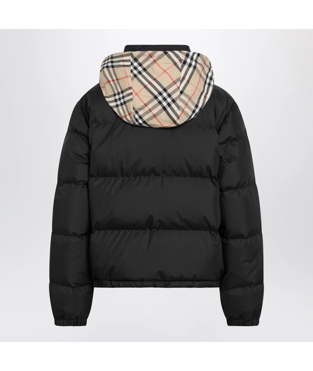 BURBERRY Черный полиэстеровый пуховик, фото 2