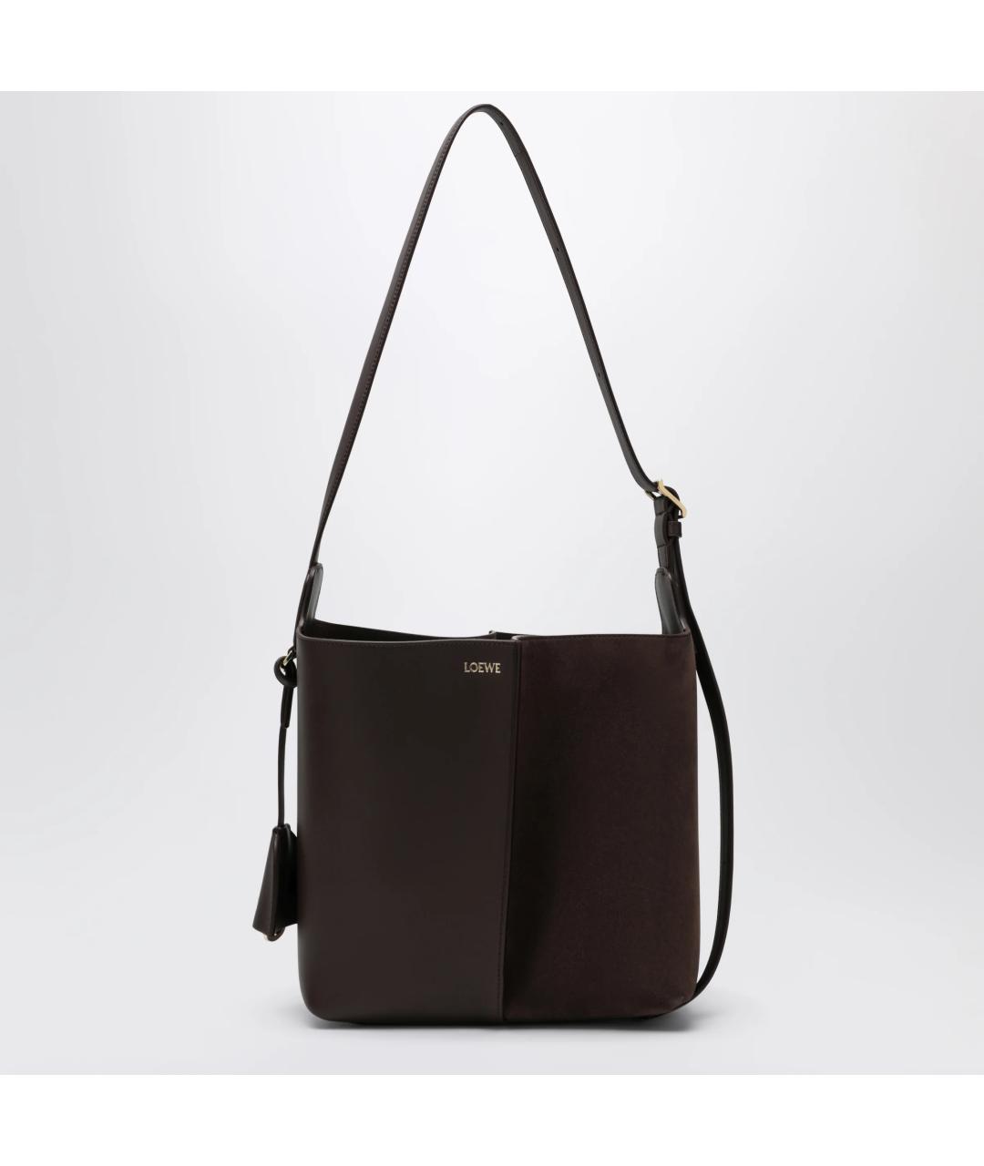 LOEWE Коричневая кожаная сумка тоут, фото 3