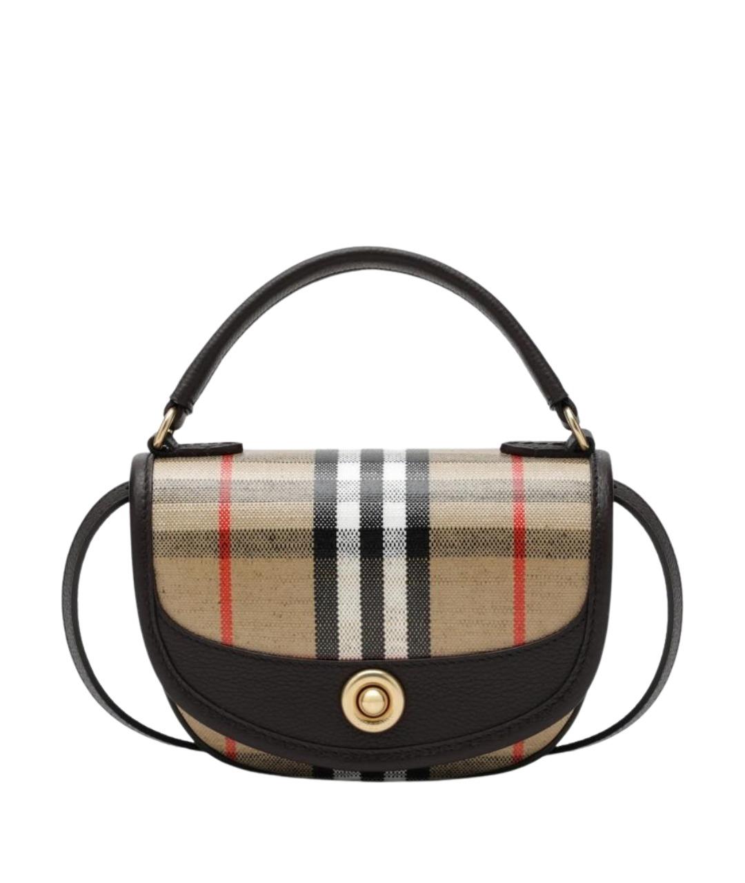 BURBERRY Бежевая канва сумка через плечо, фото 1
