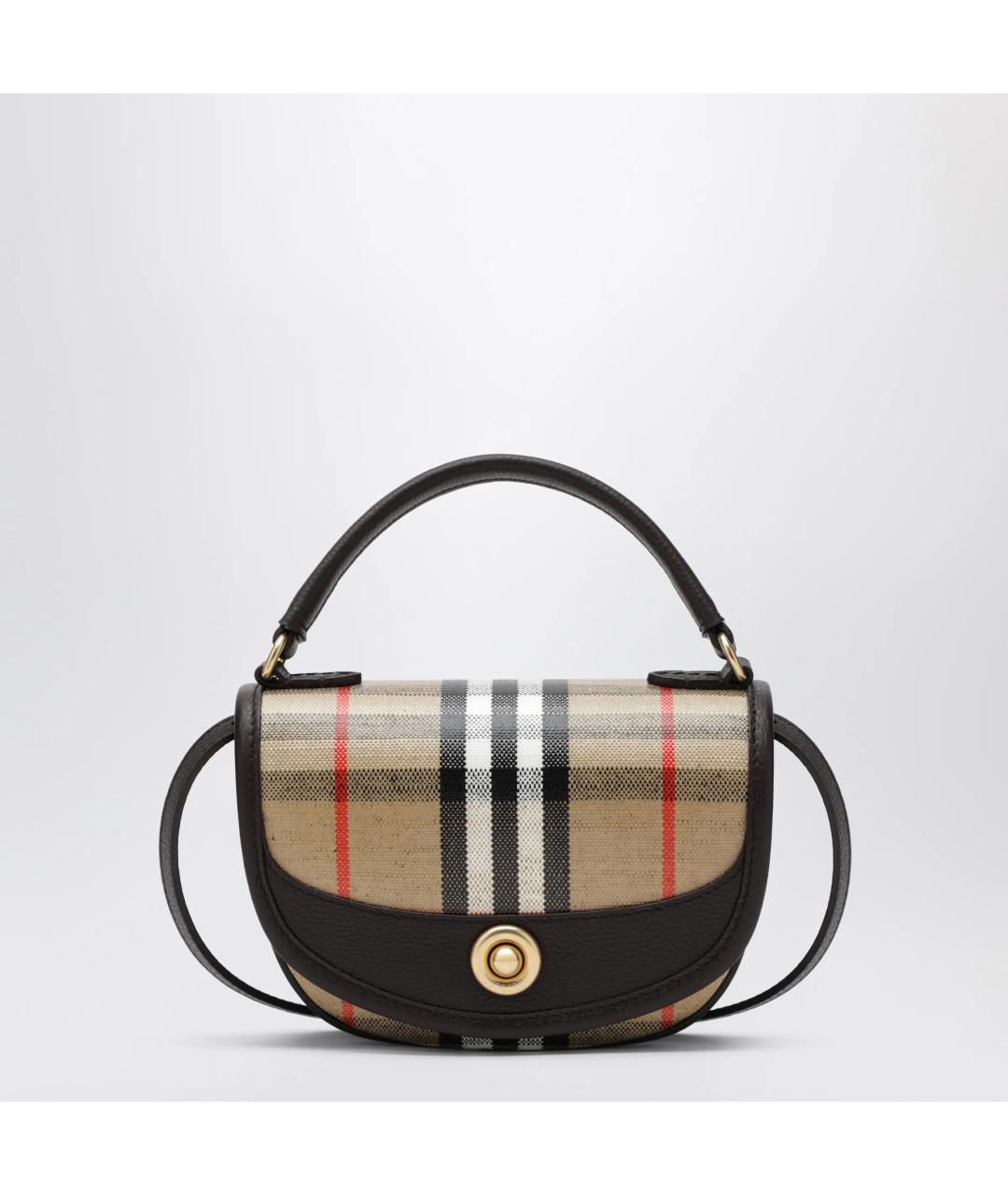 BURBERRY Бежевая канва сумка через плечо, фото 3