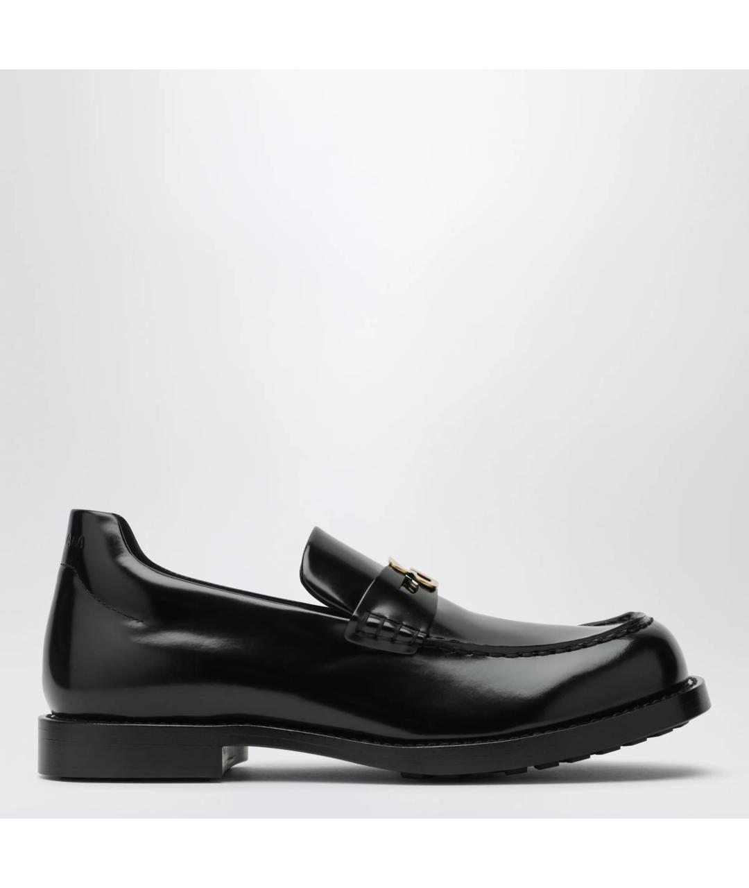 BALENCIAGA Черные кожаные лоферы, фото 3