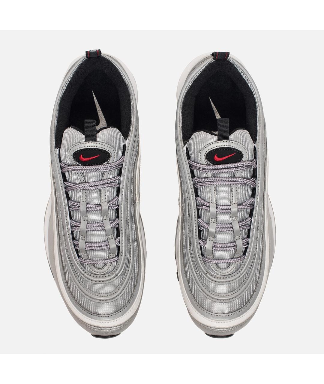 NIKE Серебряные текстильные низкие кроссовки / кеды, фото 7