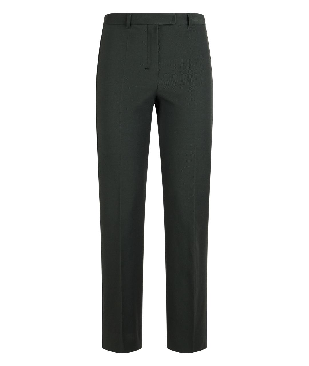 'S MAX MARA Черные хлопковые прямые брюки, фото 1
