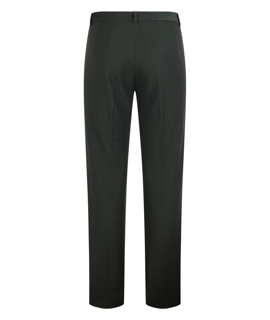 'S MAX MARA Черные хлопковые прямые брюки, фото 2