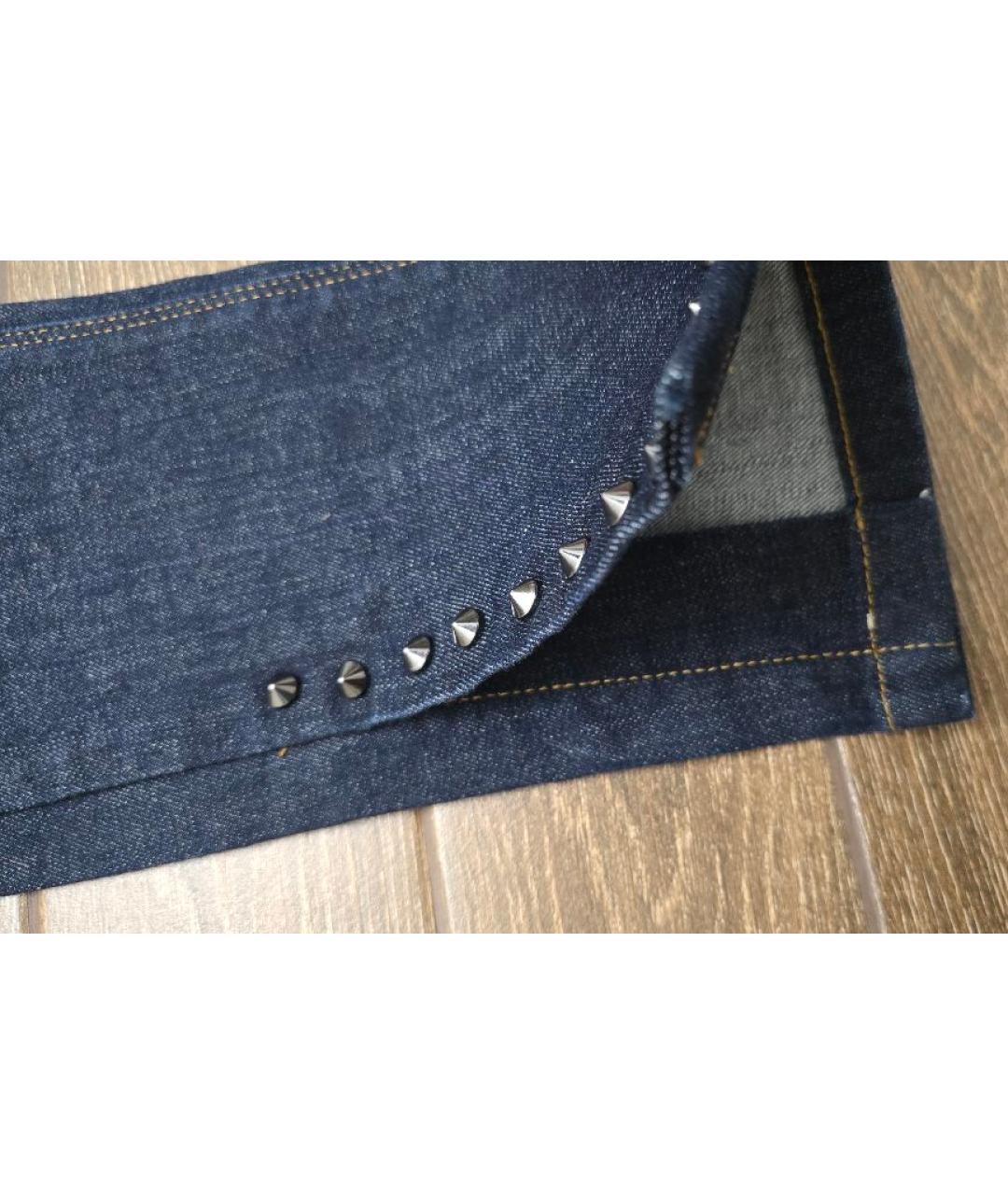ZADIG & VOLTAIRE Темно-синие хлопко-эластановые джинсы слим, фото 7