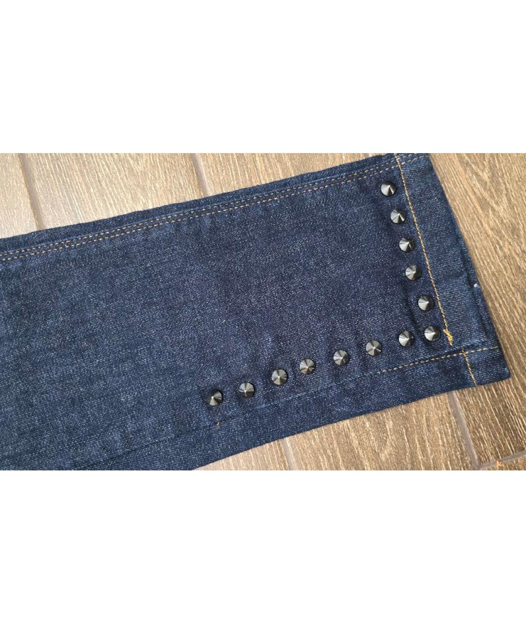 ZADIG & VOLTAIRE Темно-синие хлопко-эластановые джинсы слим, фото 8