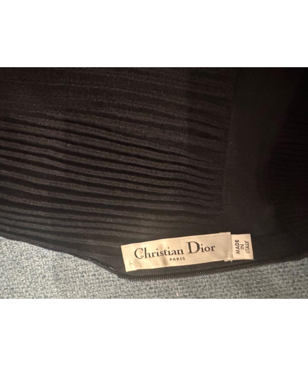 CHRISTIAN DIOR Черное шерстяное вечернее платье, фото 3