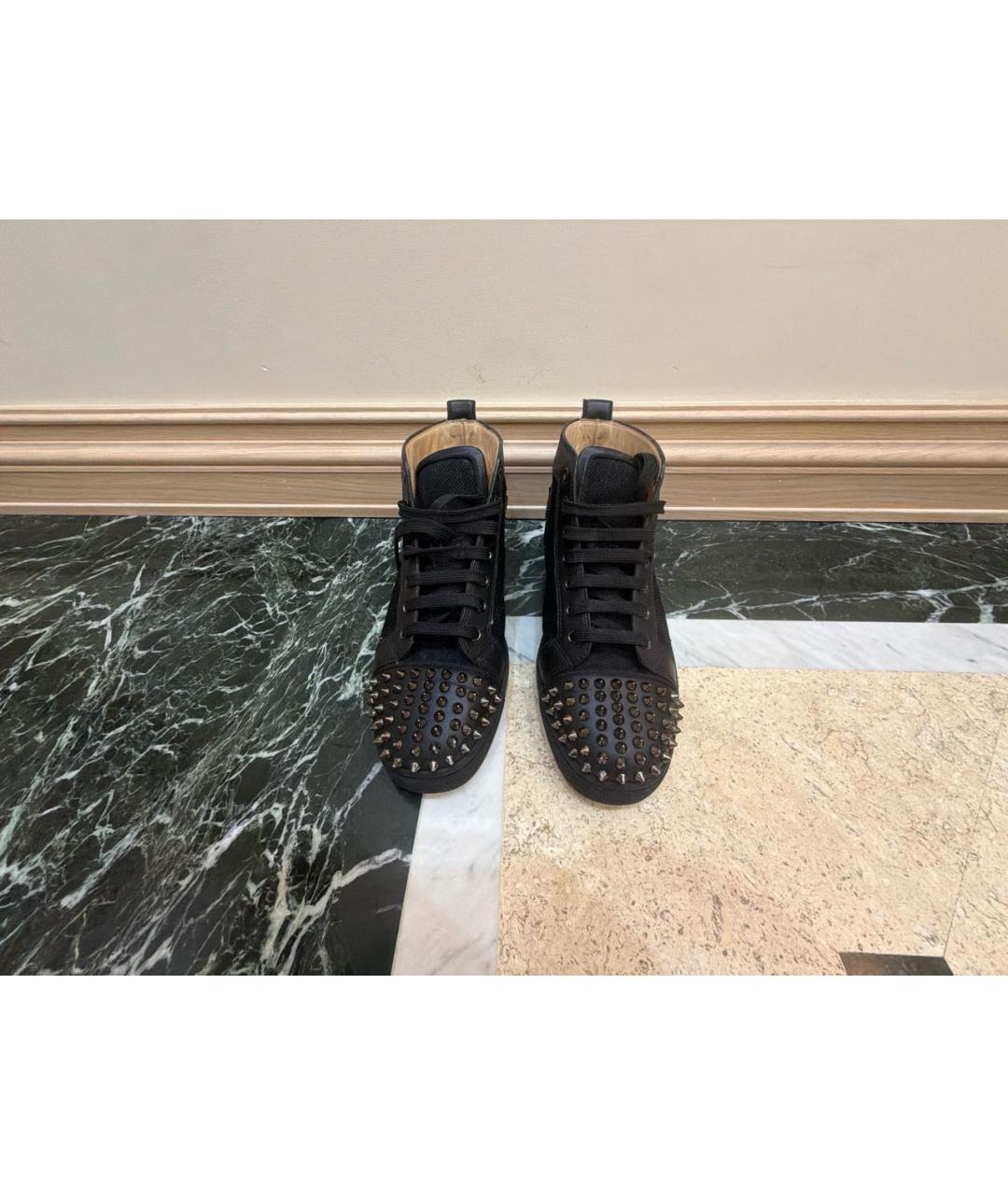CHRISTIAN LOUBOUTIN Черные высокие кроссовки / кеды, фото 2