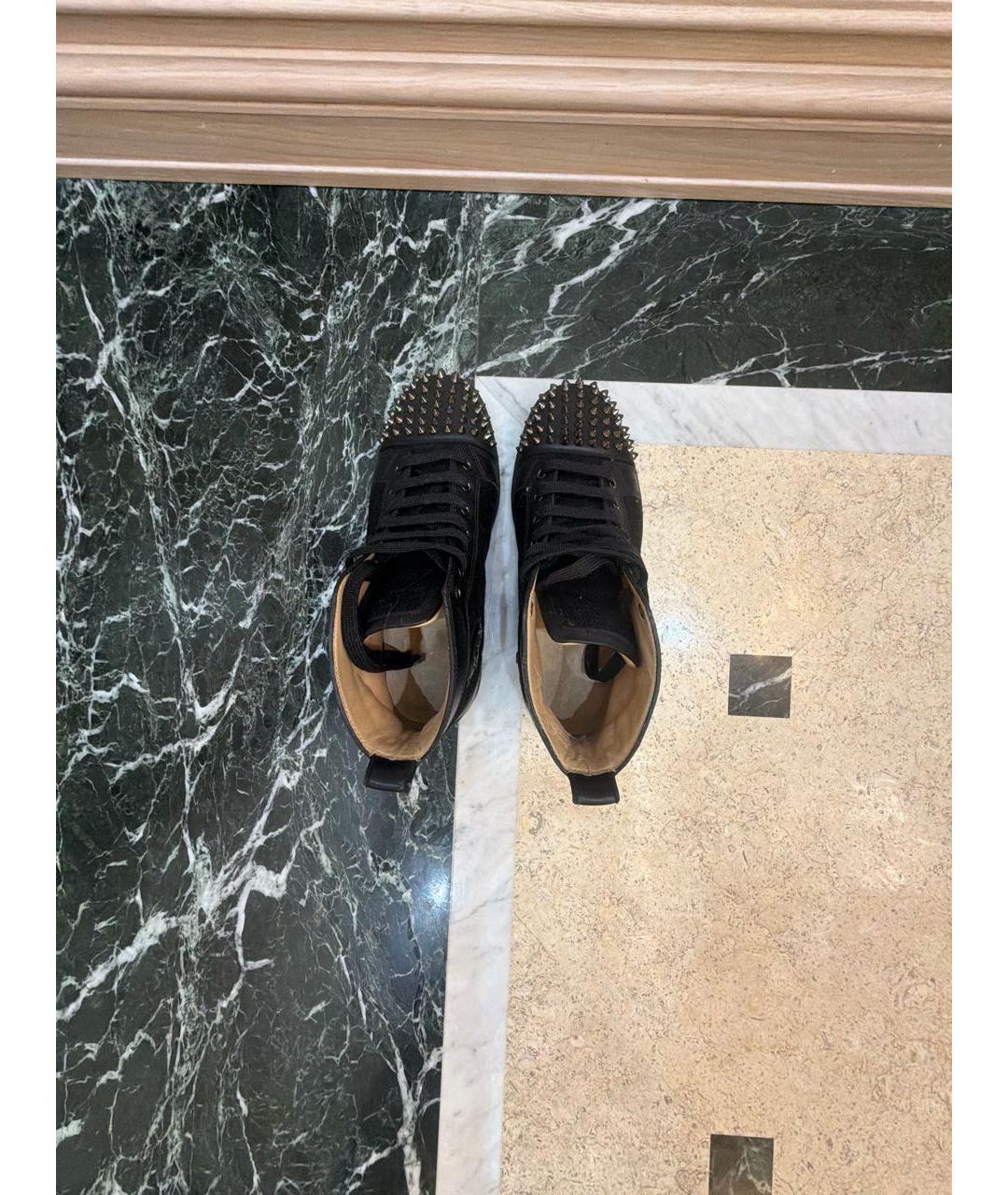 CHRISTIAN LOUBOUTIN Черные высокие кроссовки / кеды, фото 3