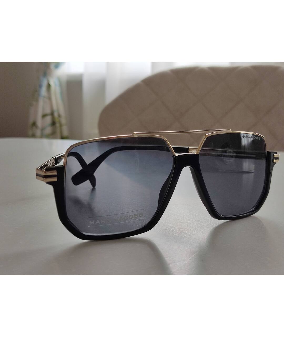 MARC JACOBS Черные пластиковые солнцезащитные очки, фото 3