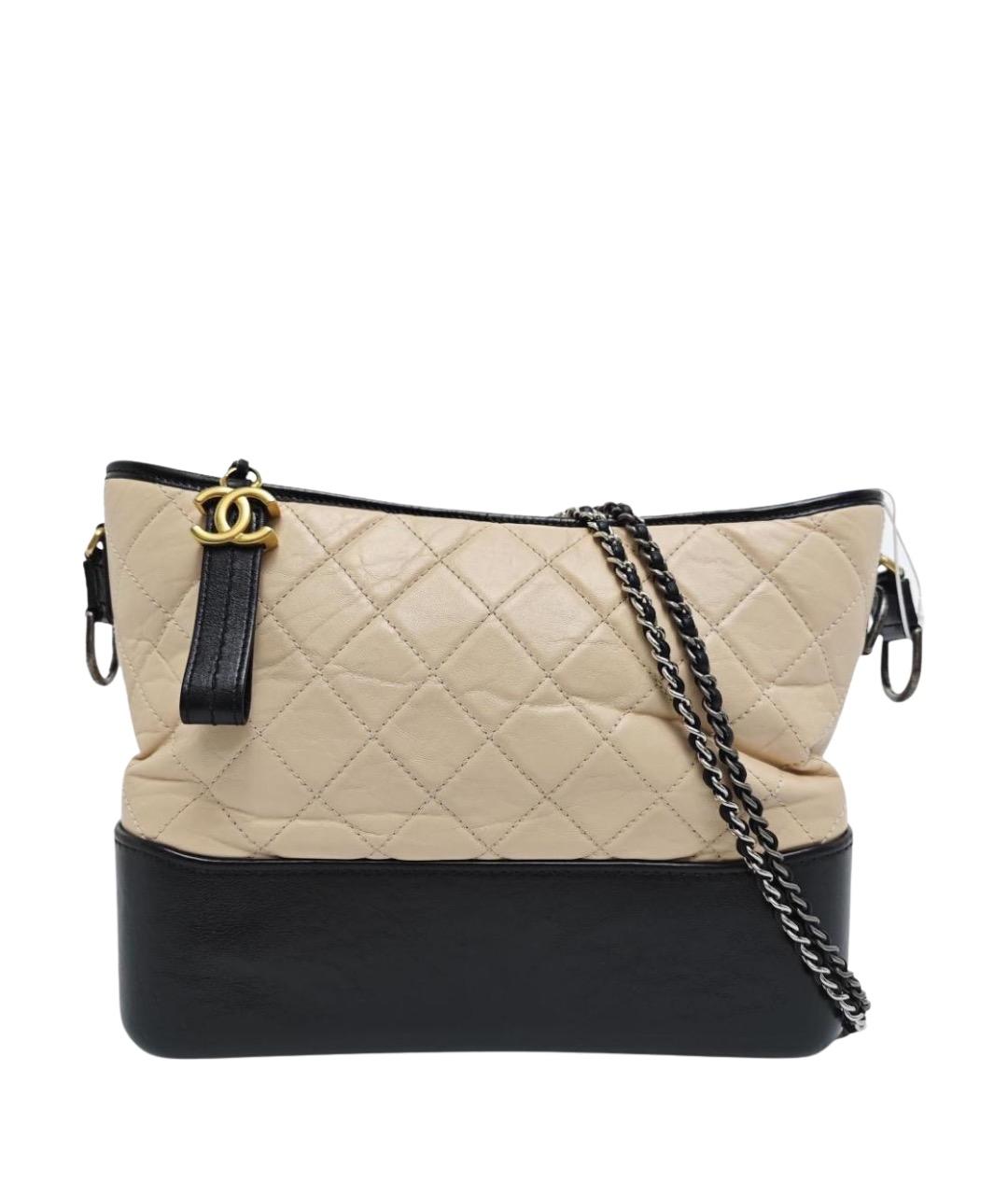 CHANEL Бежевая кожаная сумка через плечо, фото 1