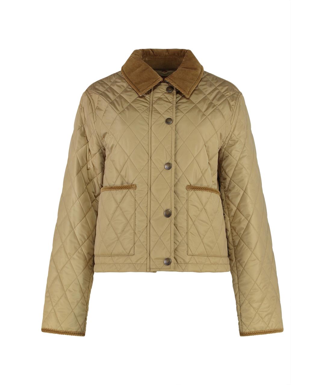 BURBERRY Бежевая полиамидовая куртка, фото 1