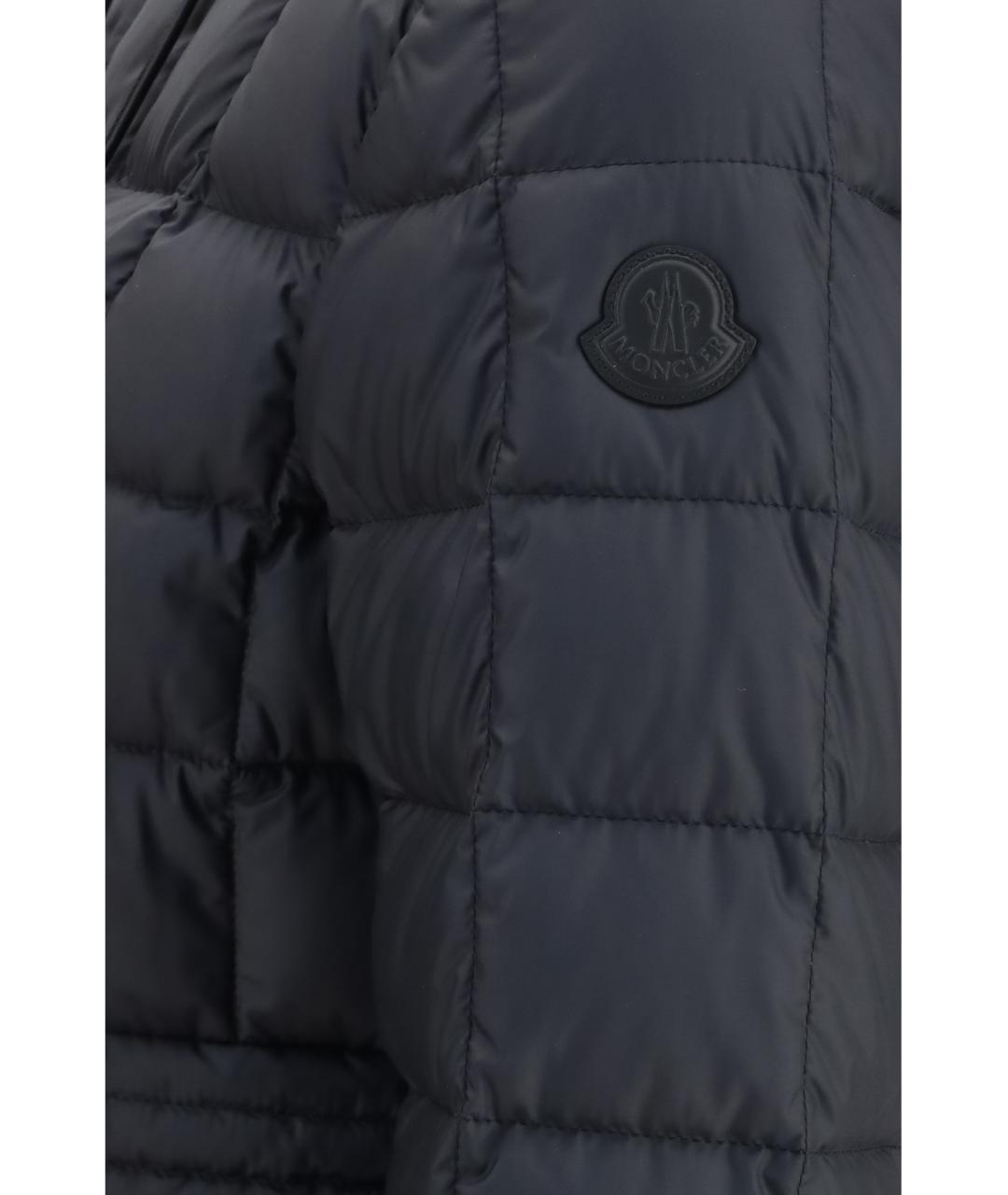 MONCLER Черный полиамидовый пуховик, фото 3