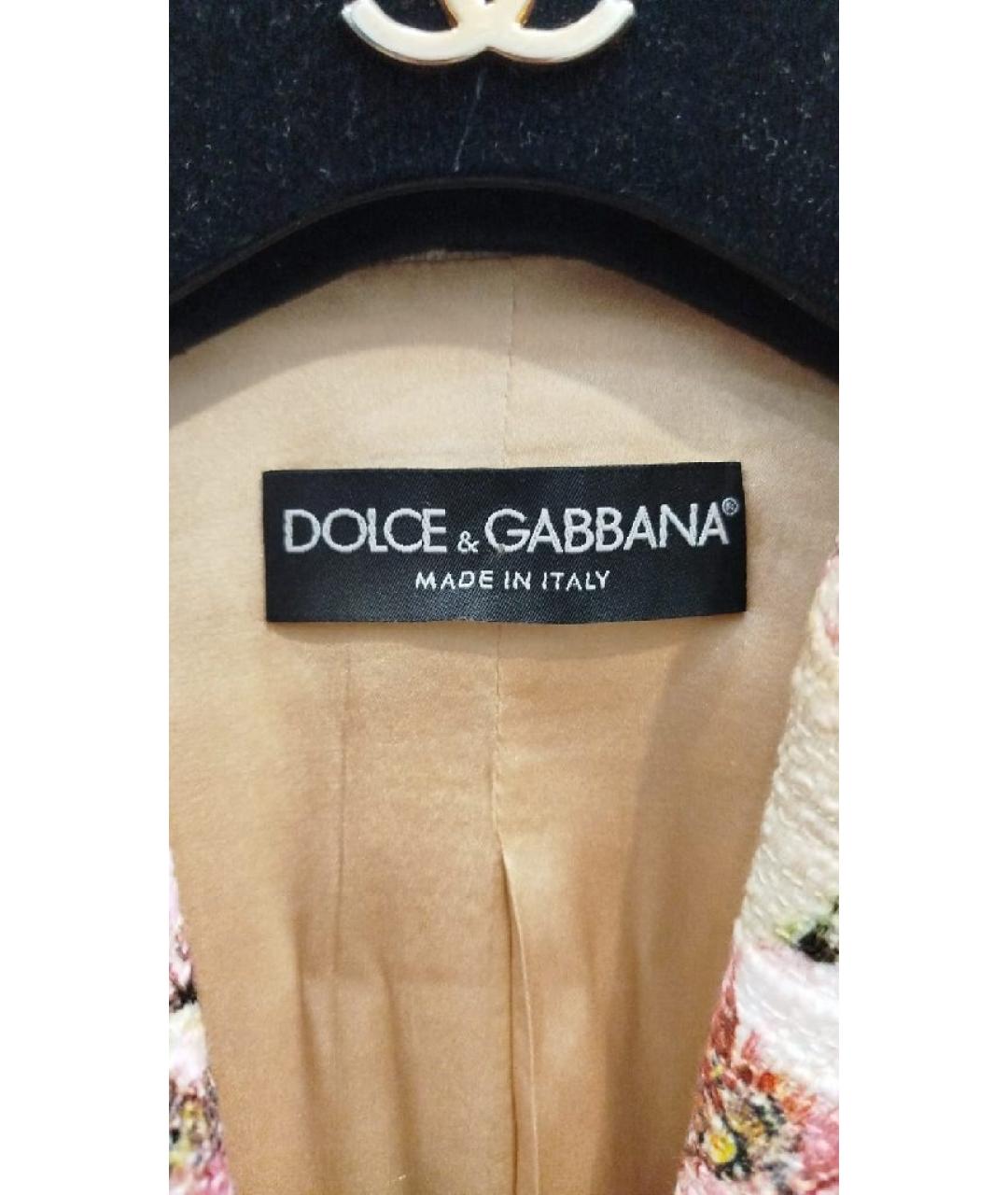 DOLCE&GABBANA Бежевый хлопковый жакет/пиджак, фото 3