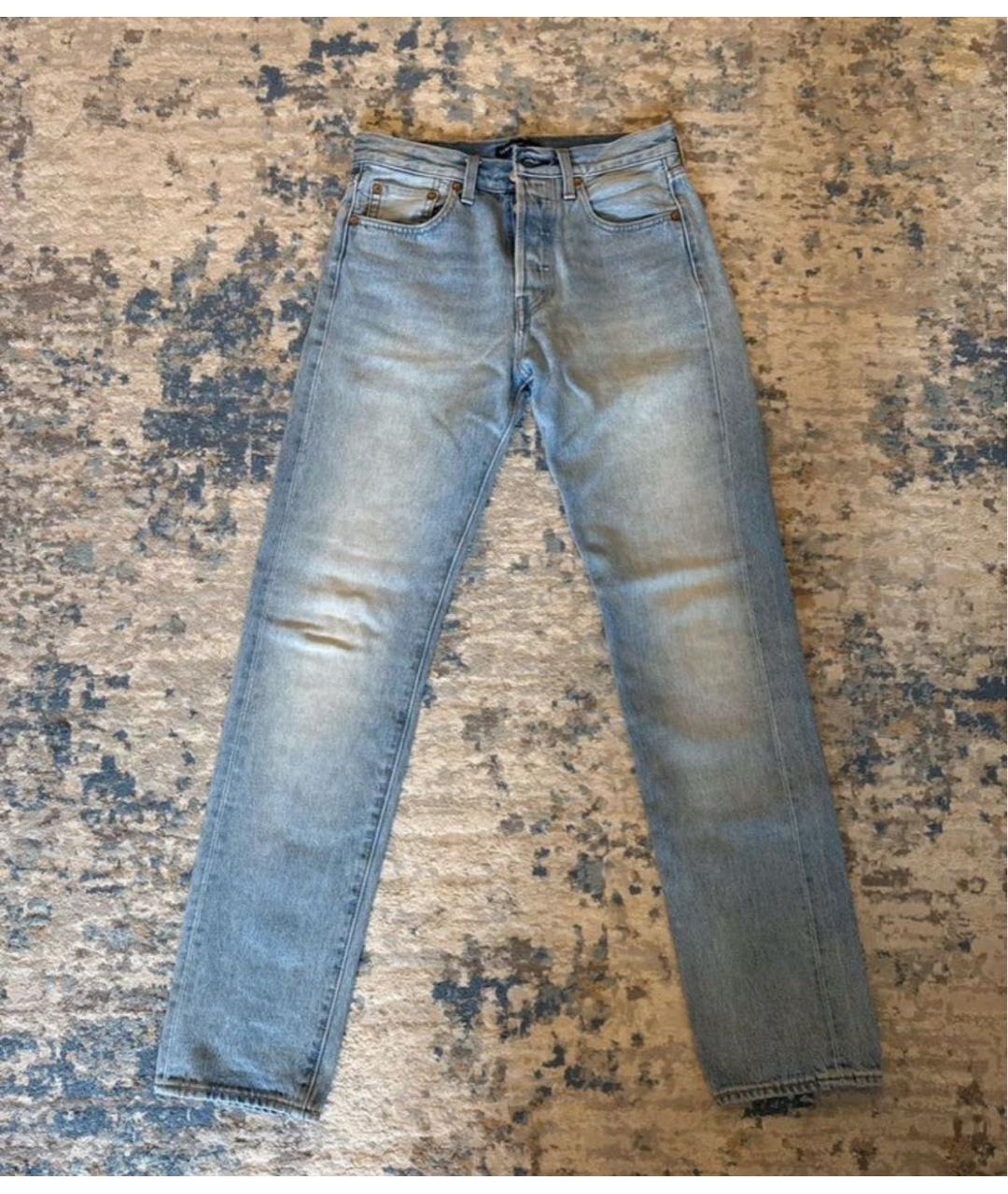 LEVI'S Голубые хлопковые джинсы, фото 5