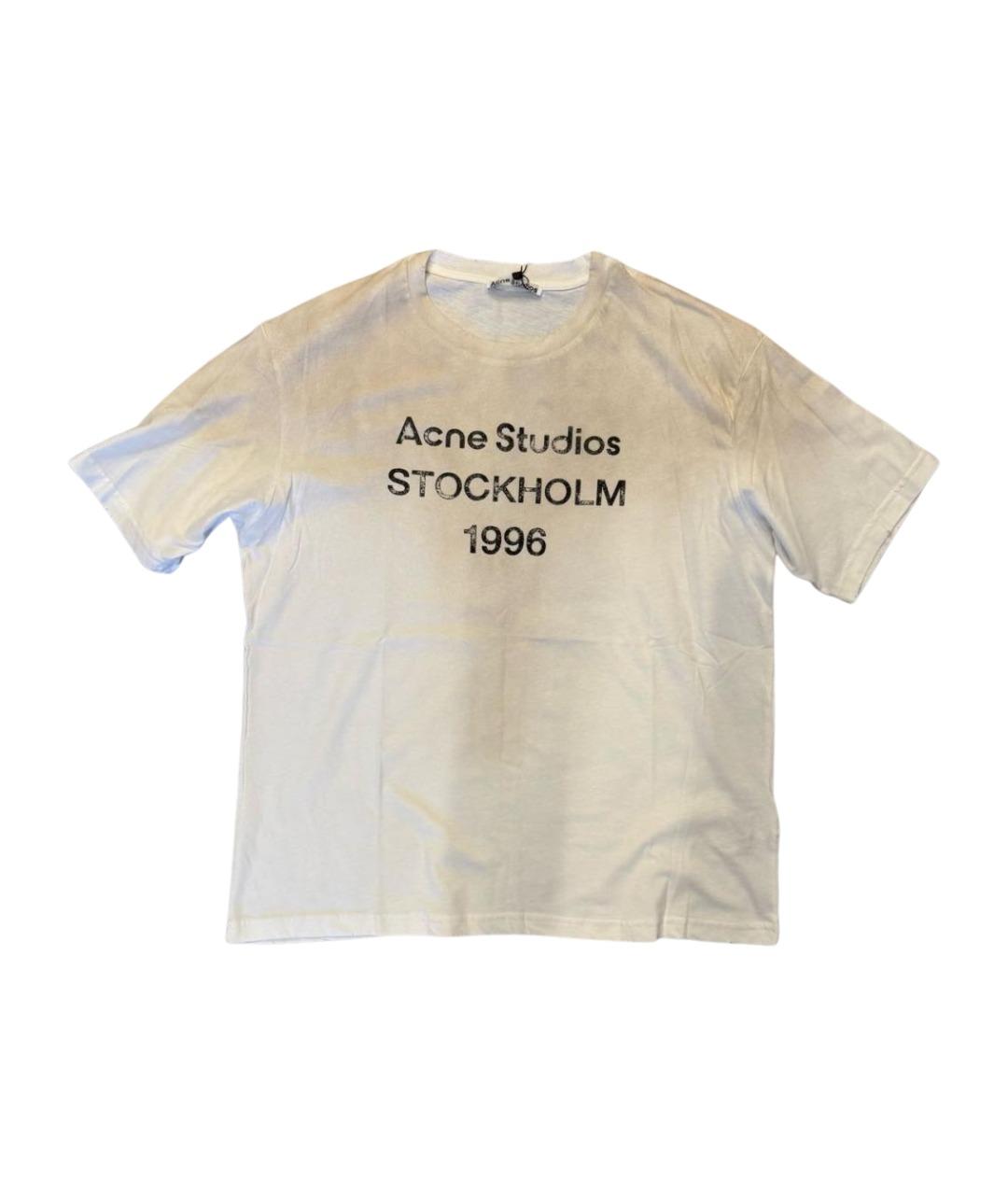 ACNE STUDIOS Белая хлопковая футболка, фото 1