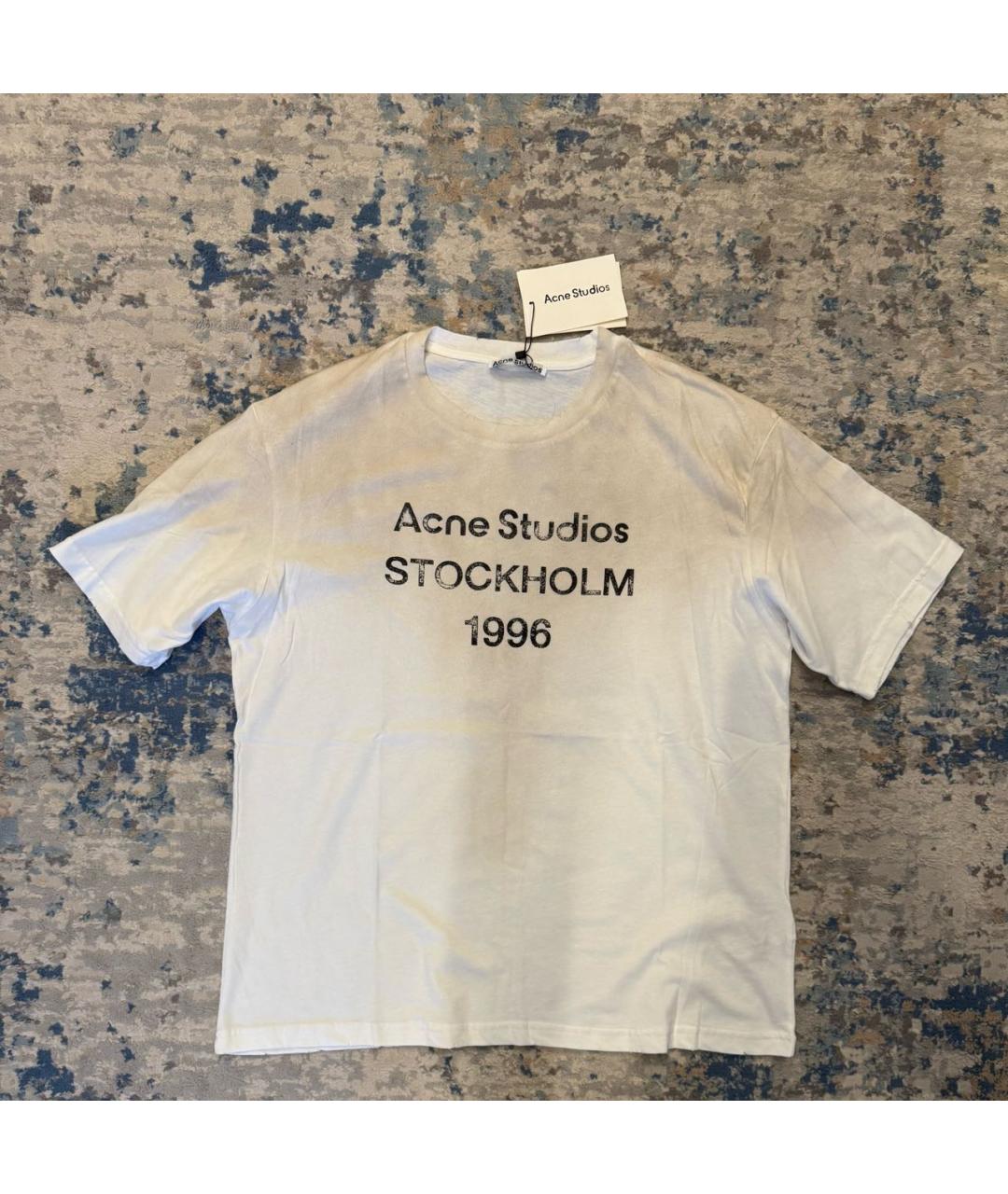ACNE STUDIOS Белая хлопковая футболка, фото 4