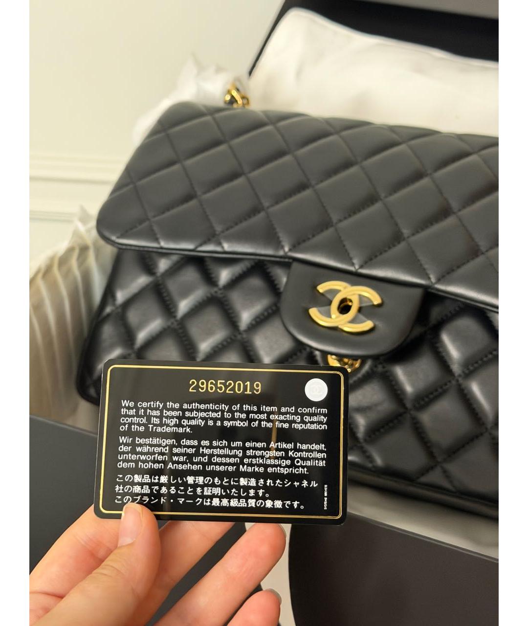CHANEL Черная кожаная сумка через плечо, фото 6
