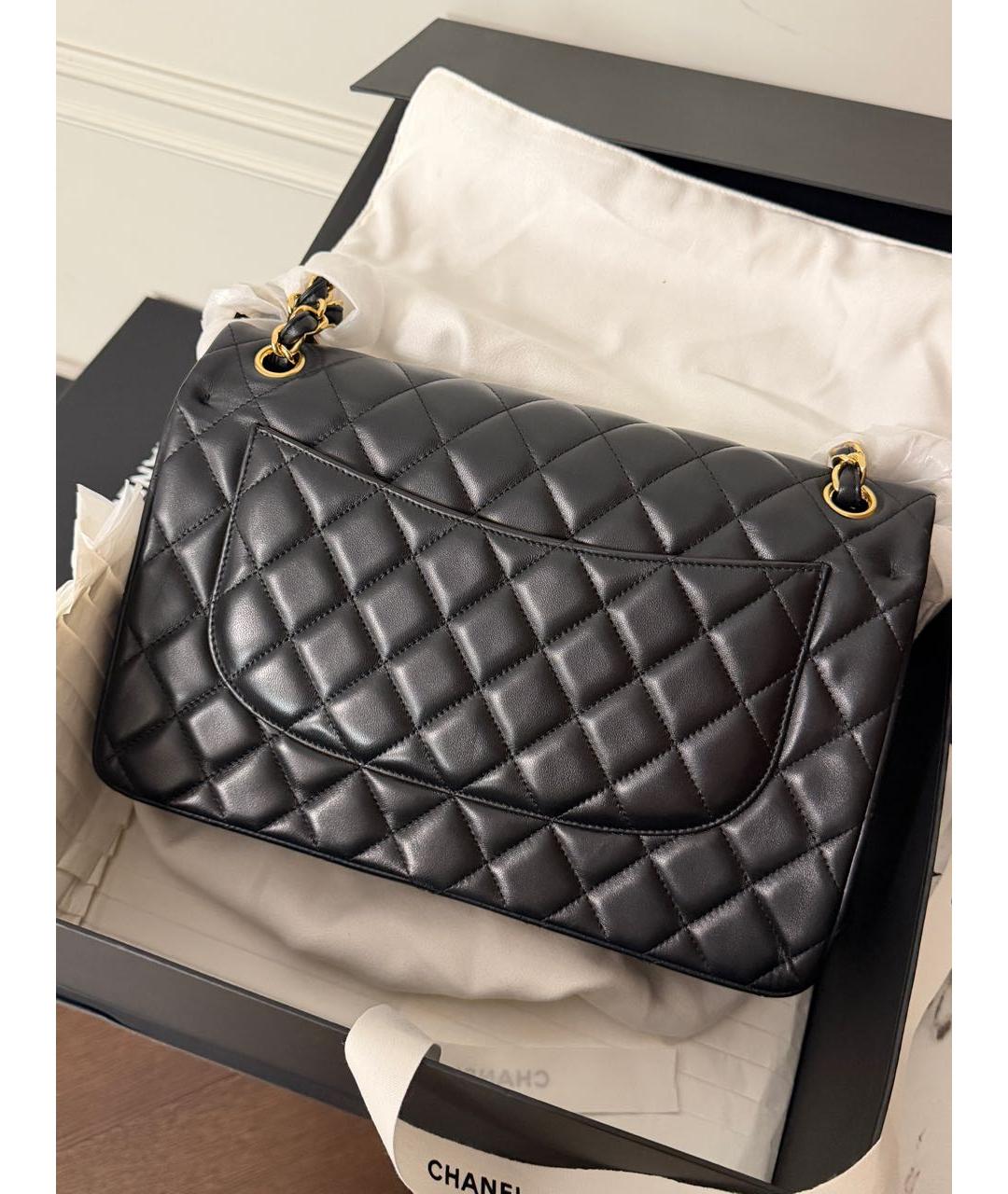 CHANEL Черная кожаная сумка через плечо, фото 4