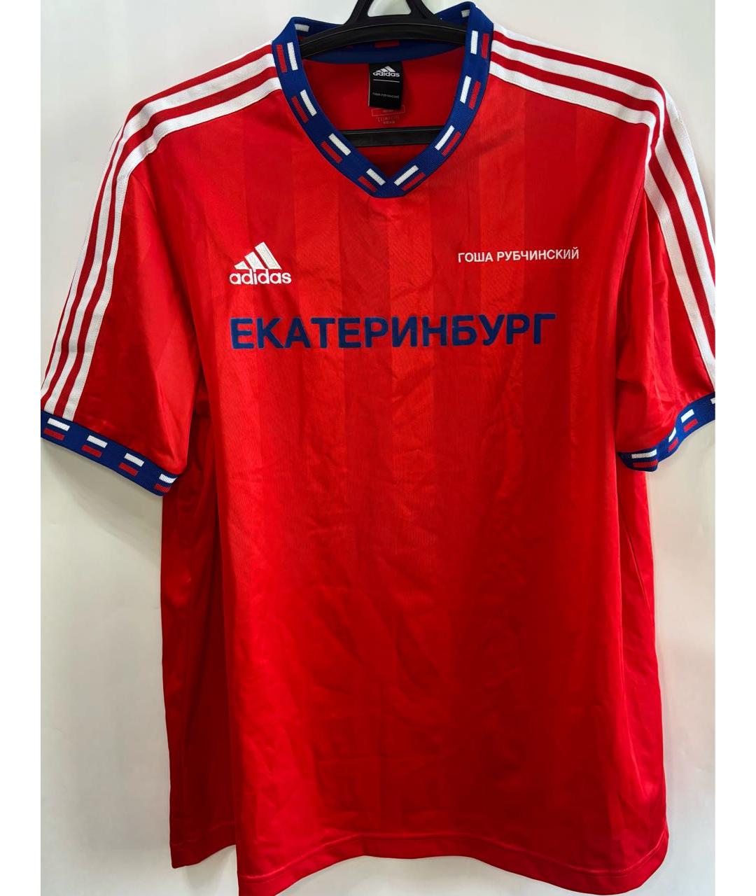 ADIDAS Красная синтетическая футболка, фото 8