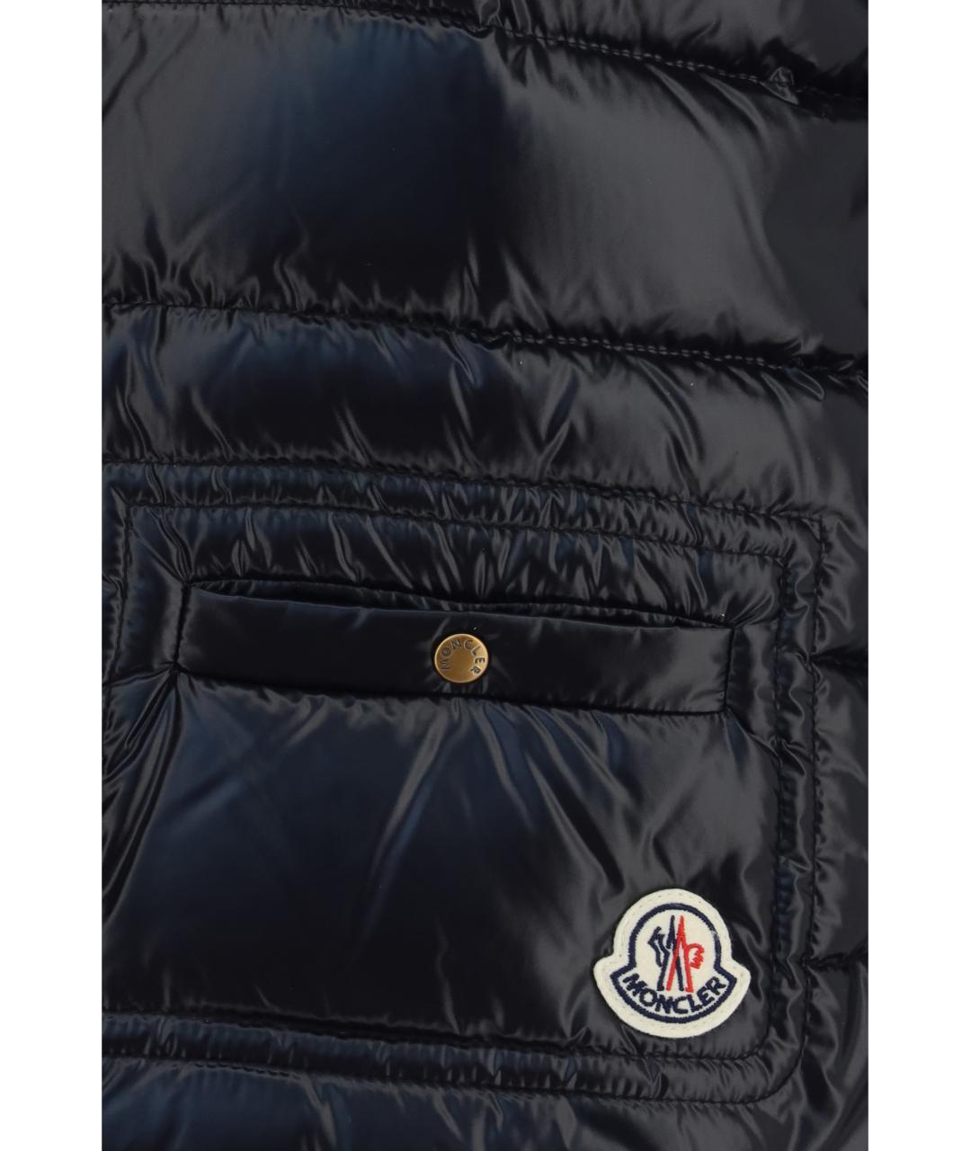 MONCLER Черный полиэстеровый жилет, фото 3