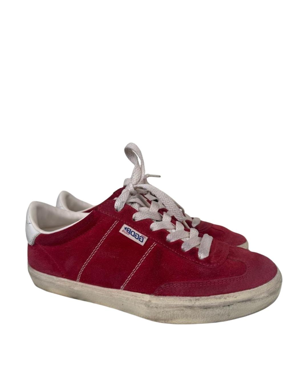 GOLDEN GOOSE Красные замшевые сабо, фото 1