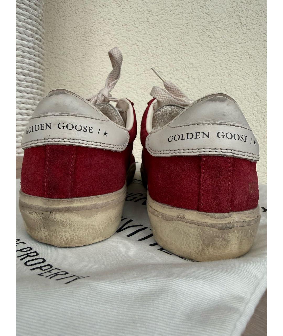 GOLDEN GOOSE Красные замшевые сабо, фото 3