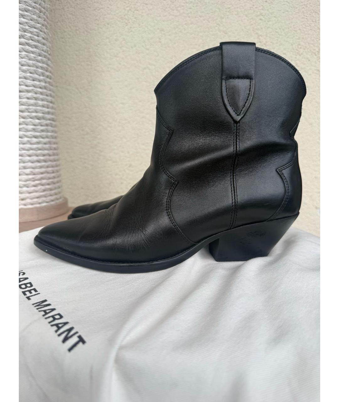 ISABEL MARANT Черные кожаные полусапоги, фото 7
