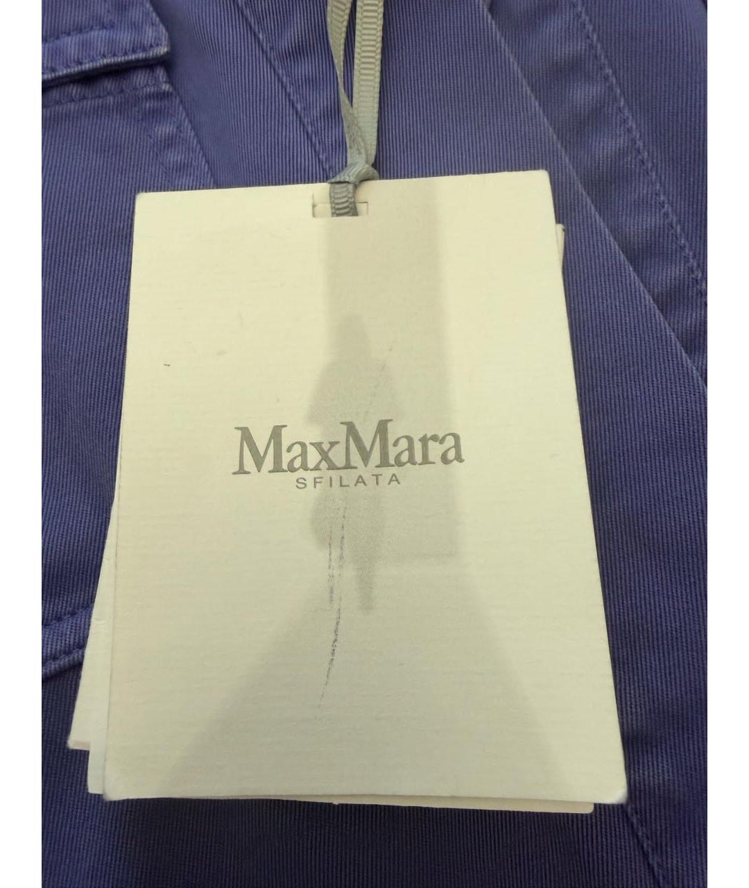 MAX MARA Фиолетовое хлопковое повседневное платье, фото 3