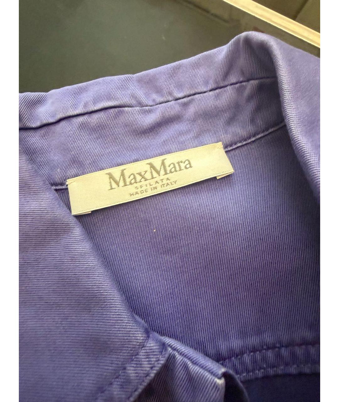 MAX MARA Фиолетовое хлопковое повседневное платье, фото 4