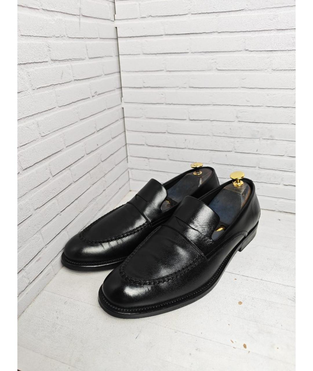 BOTTEGA VENETA Черные кожаные лоферы, фото 2