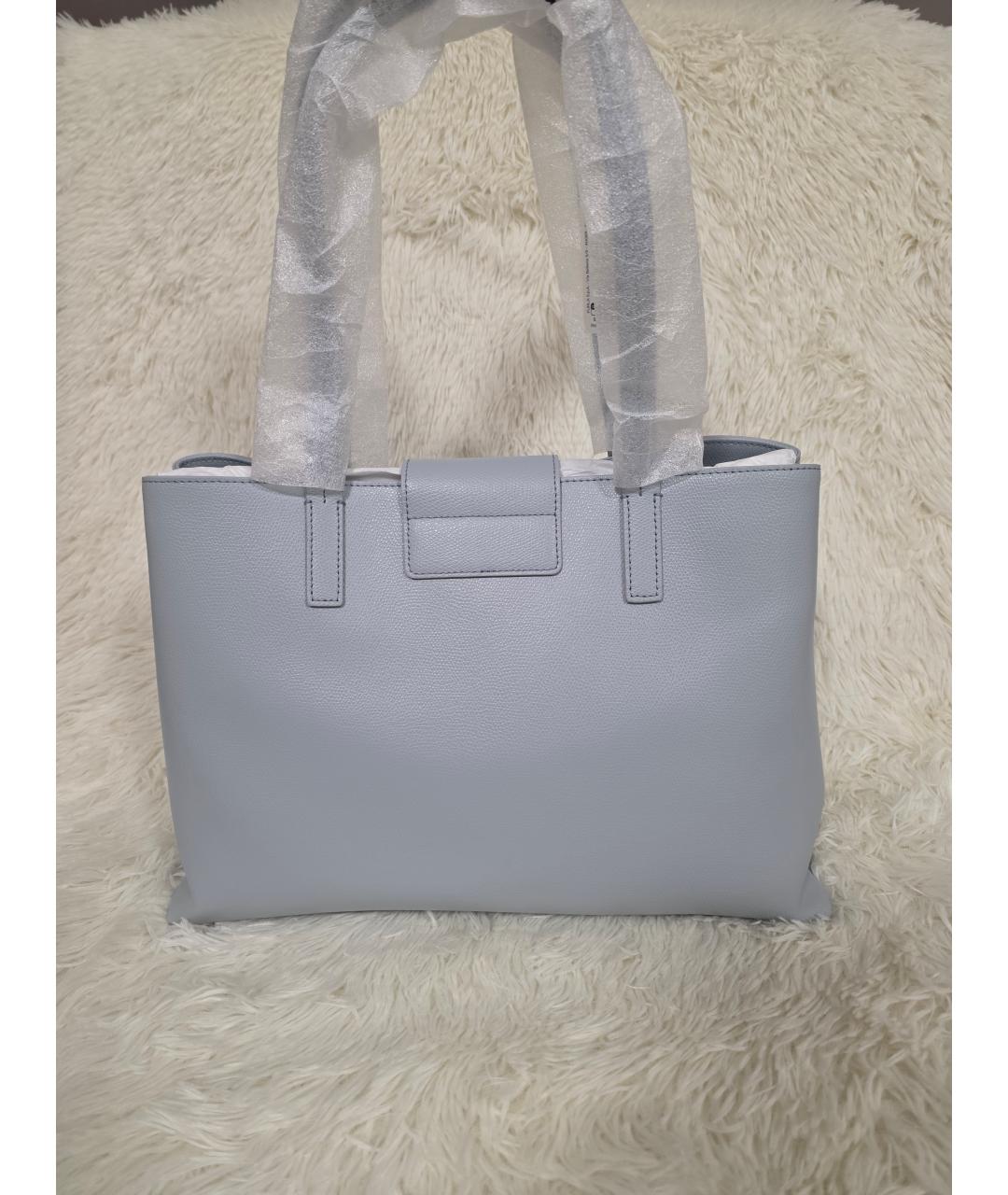 FURLA Голубая кожаная сумка тоут, фото 7