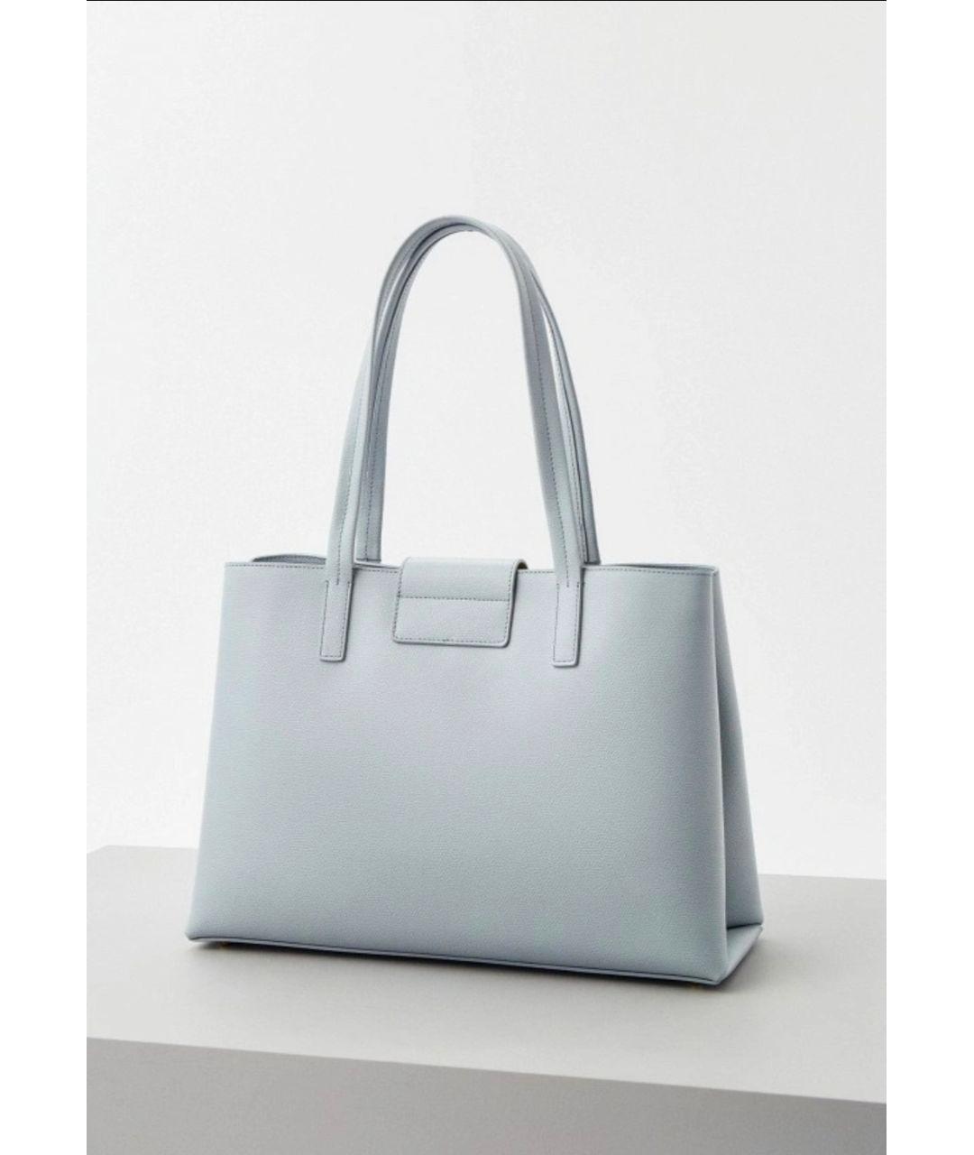 FURLA Голубая кожаная сумка тоут, фото 3