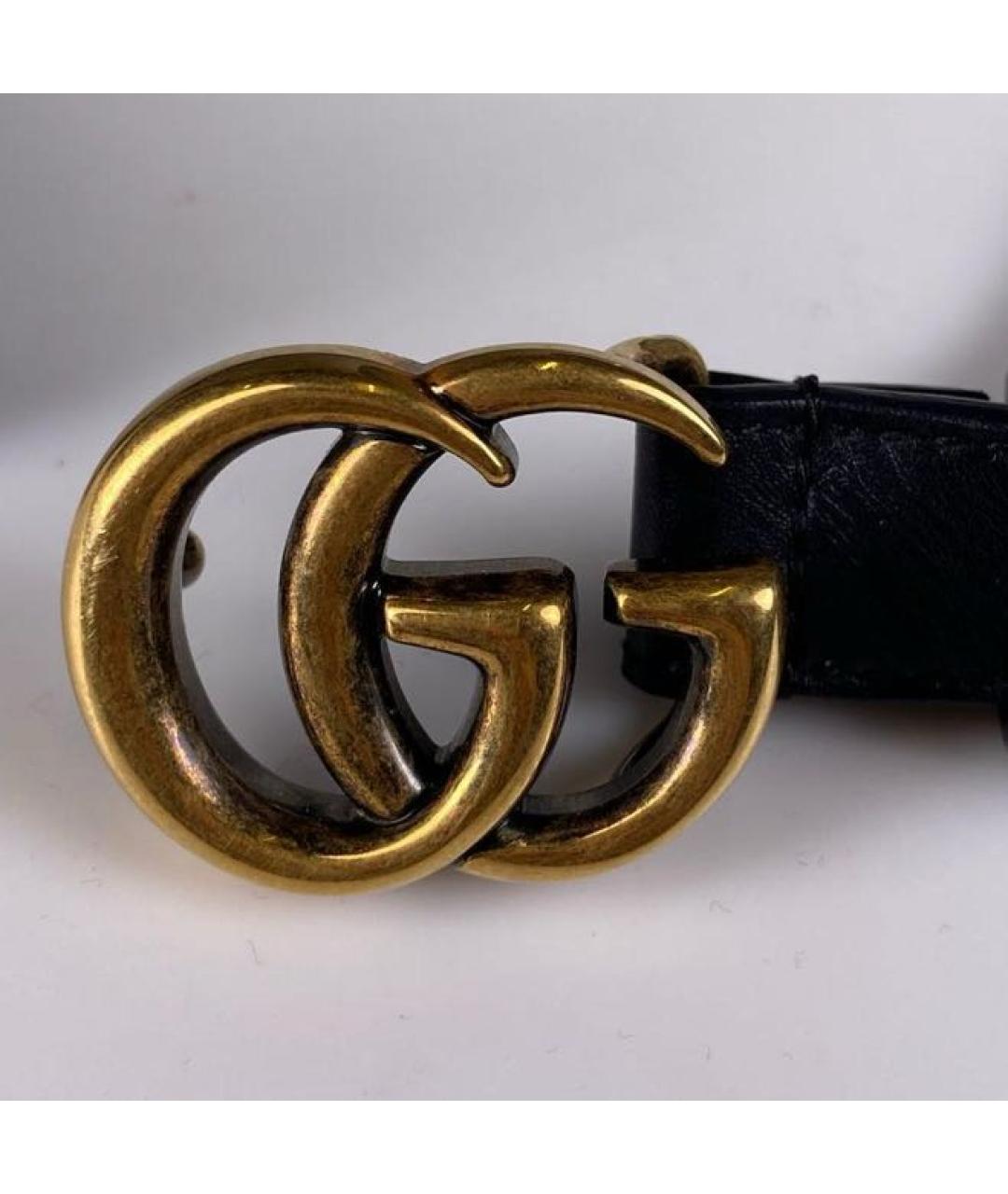 GUCCI Черный кожаный ремень, фото 2